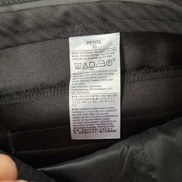 Banana Republic Ryan Fit Satin Ankle Pants – Black – Petite 10 - Picture 5 of 5